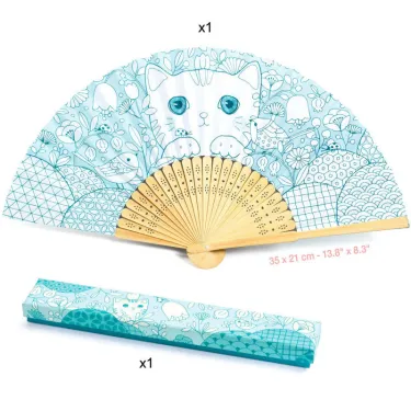 Eventail et son étui à colorier "Koneko" DIY DJECO 7949