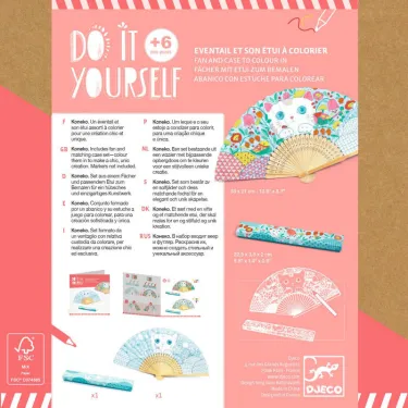 Eventail et son étui à colorier "Koneko" DIY DJECO 7949