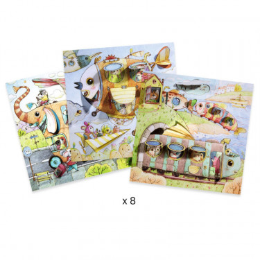 Coloriage à fenêtres "Le voyage de Malo" DJECO 9684