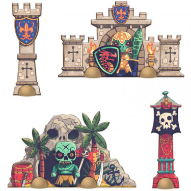 ARTY TOYS Puzzle de sol géant - Bataille - DJECO 6847