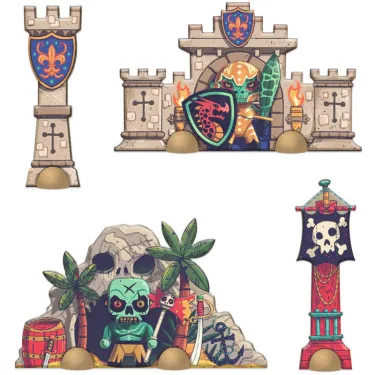 ARTY TOYS Puzzle de sol géant - Bataille - DJECO 6847