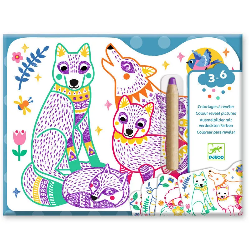 Coloriages à révéler "Familles de la forêt" DJECO 0065