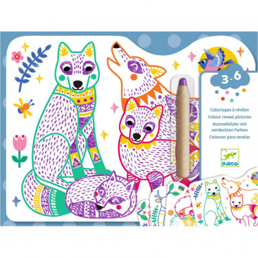 Coloriages à révéler "Familles de la forêt" DJECO 0065