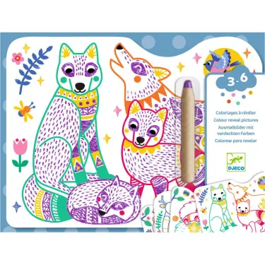 Coloriages à révéler "Familles de la forêt" DJECO 0065