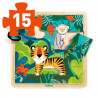 Puzzle en bois 'Puzzlo Jungle' 15 pcs DJECO 1810