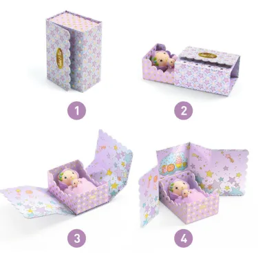 Violet Tinyroom, chambre pour figurine tinyly de Djeco 6965