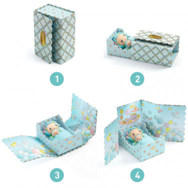 Blue Tinyroom, chambre pour figurine tinyly de Djeco 6964