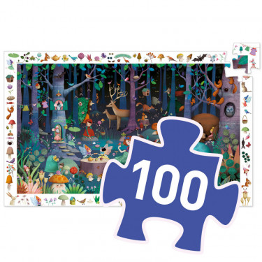 Puzzle observation 'Forêt enchantée' 100 pcs DJECO DJO7504