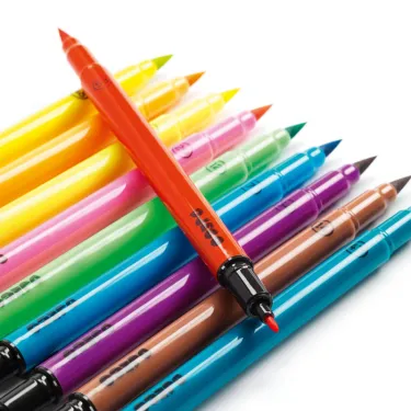 10 feutres pinceaux couleurs pop DJECO 8799
