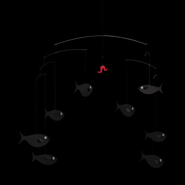 Mobile en papier "Banc de poissons" Flensted Mobiles