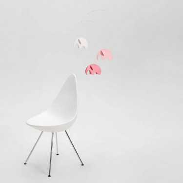 Mobile en papier "Eléphants roses" Flensted Mobiles