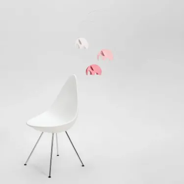 Mobile en papier "Eléphants roses" Flensted Mobiles