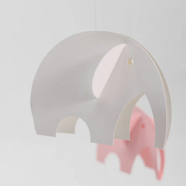 Mobile en papier "Eléphants roses" Flensted Mobiles