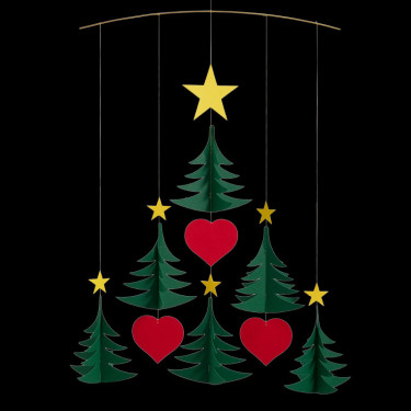 Mobile en papier "Sapins de Noël" Flensted Mobiles