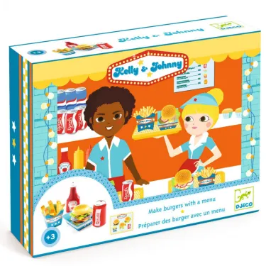 Kelly & Johnny,  jouer à préparer des burgers DJECO 5505