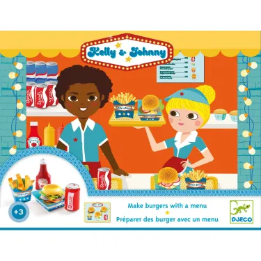 Kelly & Johnny,  jouer à préparer des burgers DJECO 5505