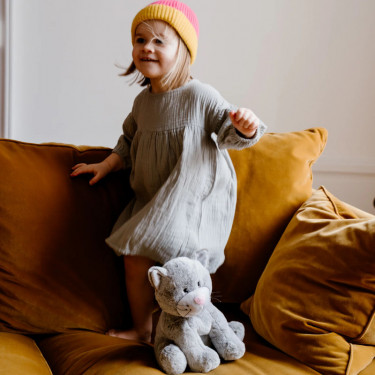 Peluche bouillotte Chat déhoussable Warmies Cozy Soframar