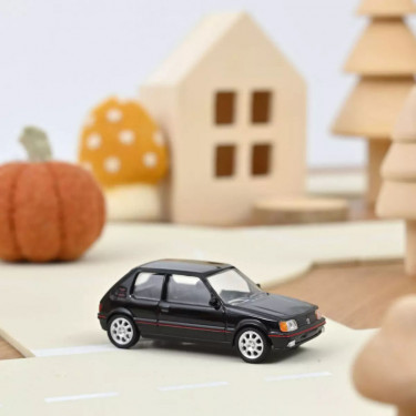 Peugeot 205 GTI noire 1988, jouet voiture Norev 1/54