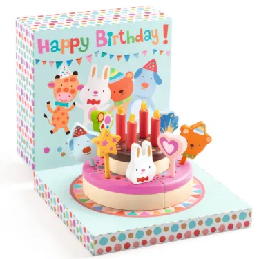 "Happy Birthday" gâteau d'anniversaire,  jouet dinette DJECO 5512