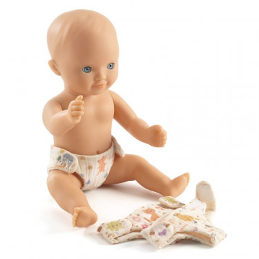 Couches en tissu pour poupon POMEA de Djeco 7791