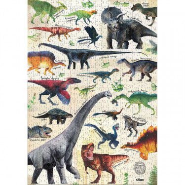 Puzzle dinosaures 500 pcs Muséum national Histoire naturelle VILAC 9625