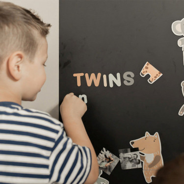 Lettres magnétiques FERFLEX - Couleur Bleu Caramel