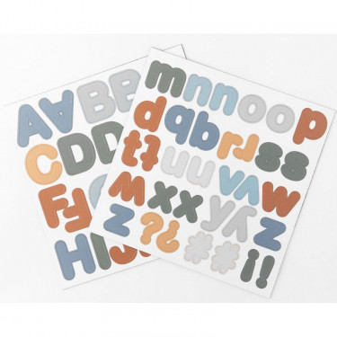 Lettres magnétiques FERFLEX - Couleur Bleu Caramel