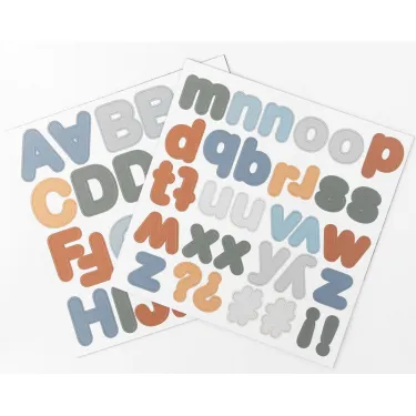 Lettres magnétiques FERFLEX - Couleur Bleu Caramel