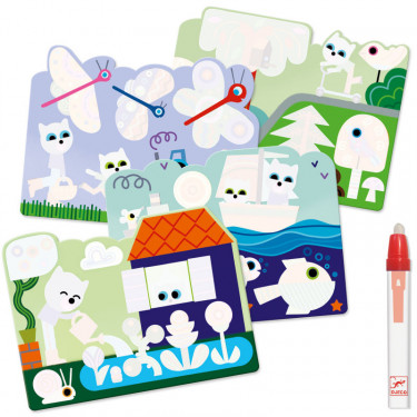 Coloriages magiques à l'eau "Caché dans le jardin" DJECO 9063