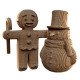 Puzzle sculpture 3D en carton - Bonhomme en pain d'épices & Bonhomme de neige - Cartonic