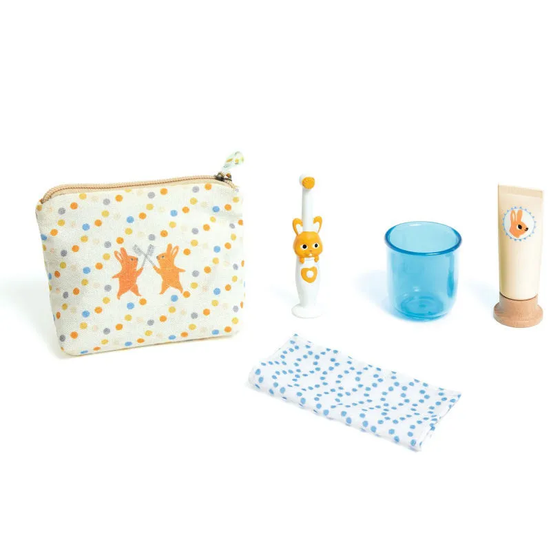 Trousse brosse à dents, accessoire pour poupée POMEA de Djeco 7779