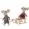Luge en bois miniature pour souris Maileg