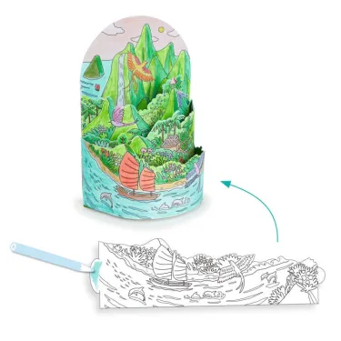 Coloriage 3D "Au sommet... de mon île" DJECO 8744