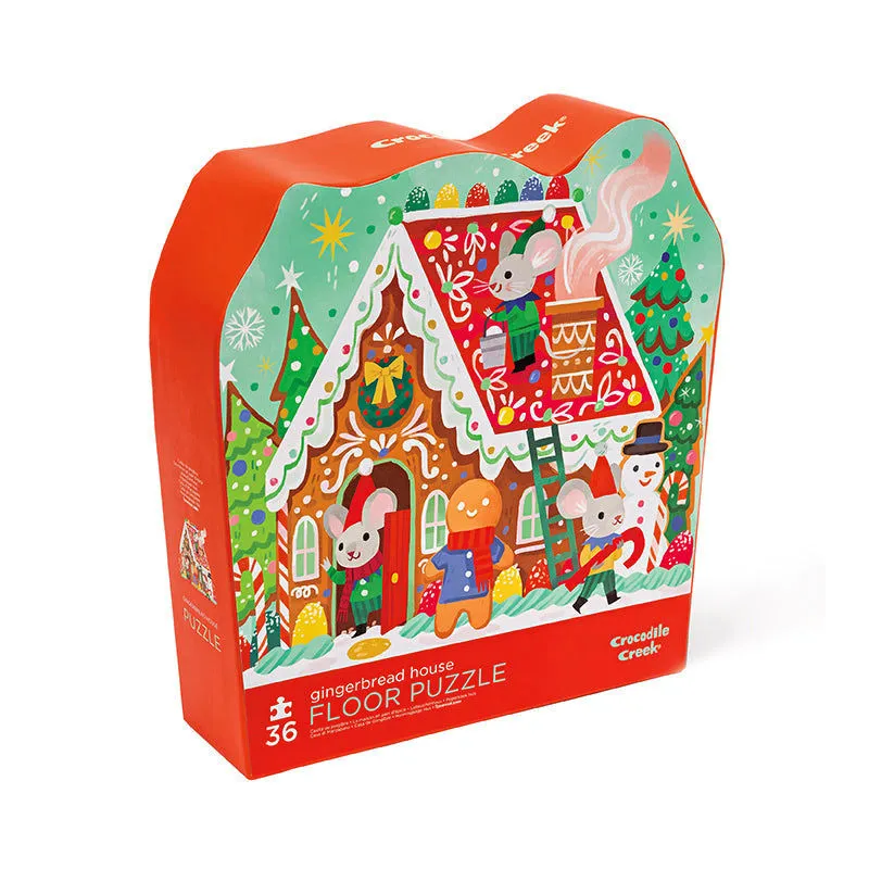 "La Maison en pain d'épices" Puzzle silhouette 36 pcs CROCODILE CREEK