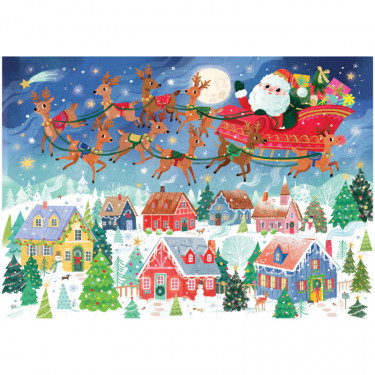 Puzzle de Noël "La visite du Père Noël" Puzzle 100 pcs CROCODILE CREEK