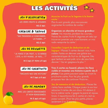 Imagier FRUITS & LEGUMES mini Mondy, cartes de nomenclature OBSERVE Montessori