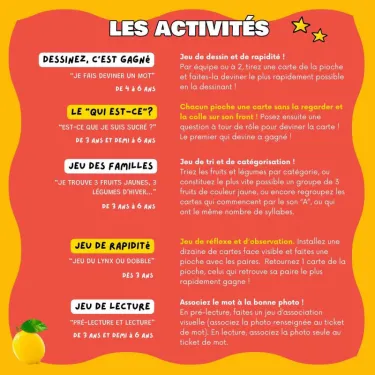 Imagier FRUITS & LEGUMES mini Mondy, cartes de nomenclature OBSERVE Montessori