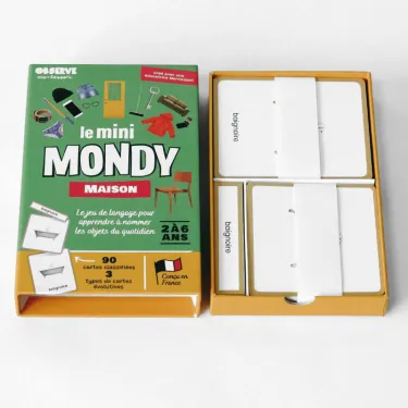 Imagier MAISON & VETEMENTS mini Mondy, cartes de nomenclature OBSERVE Montessori