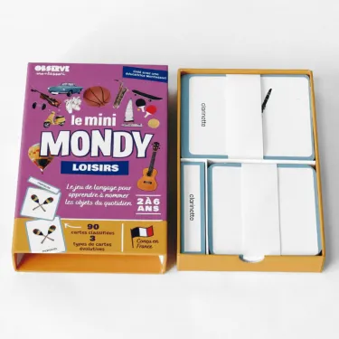 Imagier LOISIRS mini Mondy, cartes de nomenclature OBSERVE Montessori