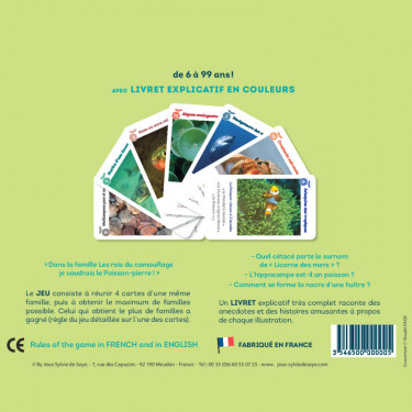 O les poissons ! et autres merveilles, jeu de 12 familles Sylvie de Soye