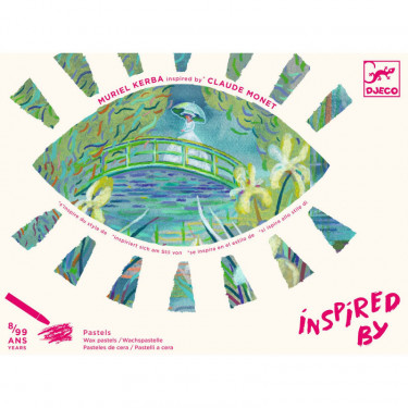 Pastels "Sur l'étang aux Nymphéas" DJECO 9384 inspired by Claude Monet