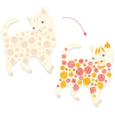 Créer avec du papier "Les jolis chats d'Elodie" DJECO 0079