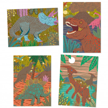 Cartes à gratter 'Le règne des dinosaures' DJECO 9726
