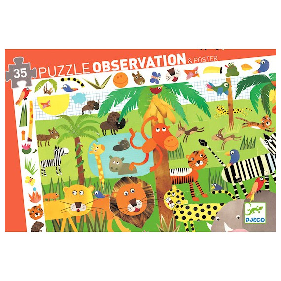 La jungle, puzzle 35 pcs DJECO 7590