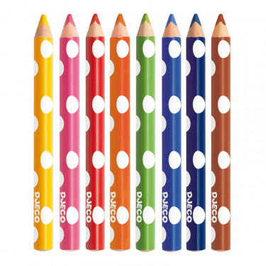 8 crayons de couleur pour les petits DJECO 9004