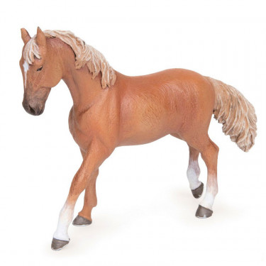 Jument pur-sang anglaise alezan, figurine cheval PAPO 51533