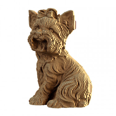 Puzzle sculpture 3D en carton - Chien Yorkshire Terrier - Cartonic
