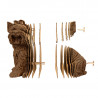 Puzzle sculpture 3D en carton - Chien Yorkshire Terrier - Cartonic