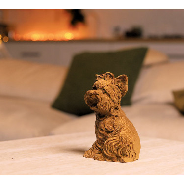 Puzzle sculpture 3D en carton - Chien Yorkshire Terrier - Cartonic