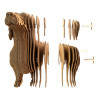 Puzzle sculpture 3D en carton - Chien Teckel - Cartonic